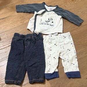 3 piece set - two pants and 1 top